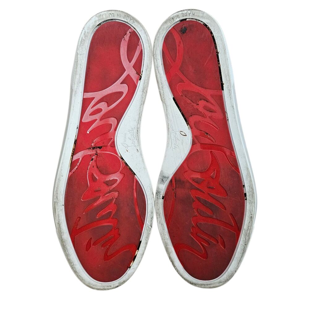 Christian Louboutin Bip Bip Orlato Size 40.5 US 10.5 Glitter High Top Sneakers - Picture 10 of 11
